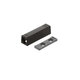 rechte adapter+plaat kort TIP-ON zwart 956.1201