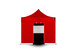 GO-WORK Grizzly Zijwand Ingang 4m rood
