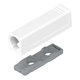 rechte adapter+plaat kort TIP-ON zijdewit 956.1201