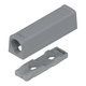 rechte adapter+plaat kort TIP-ON grijs 956.1201