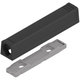 rechte adapter+plaat lang TIP-ON zwart 956A1201
